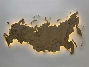 Деревянная карта России: уникальный элемент интерьера